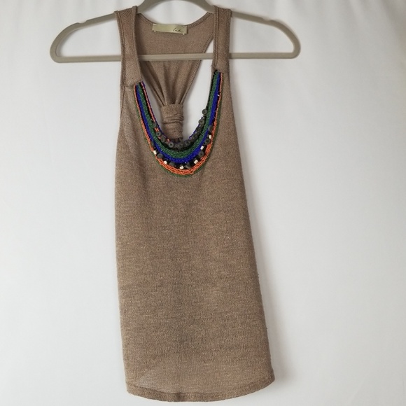 Lush Boho Tank with Boho Beading, Medium - Picture 4 of 4